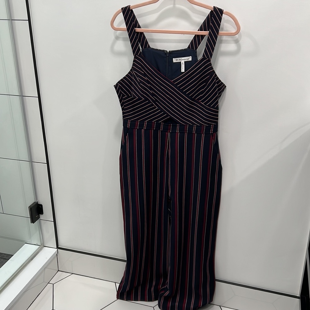 Blue BCBG Romper size 8 with Pockets